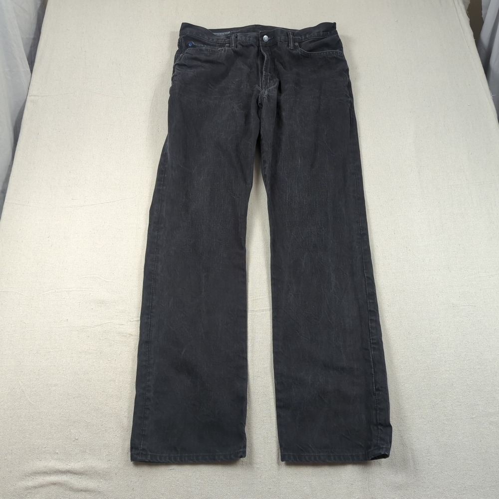 Gap 1969 Jeans Mens 34x34 Black Standard Straight Faded Casual Preppy